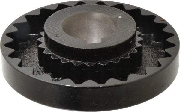 Lovejoy - 2" Max Bore Diam, 1/2" x 1/4" Keyway Width x Depth, Flexible Coupling Hub - 6.35" OD, 5.06" OAL, Cast Iron - A1 Tooling