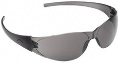 MCR Safety - Gray Lenses, Frameless Safety Glasses - Scratch Resistant, Plastic Frame, Size Universal, Wrap Around - A1 Tooling