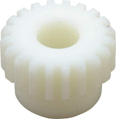 Poly Hi Solidur - 16 Pitch, 1-1/4" Pitch Diam, 20 Tooth Spur Gear - 1/2" Face Width, 1/2" Bore Diam, 1-1/16" Hub Diam, Nylon - A1 Tooling