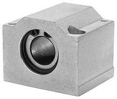 Pacific Bearing - 1-1/4" ID, 4" OAW x 3-5/8" OAL x 3-1/4" OAH Pillow Block - 5,145 Lb Static Cap, 3-1/2" Btw Mnt Hole Ctrs, 1-1/2" Base-to-Ctr Ht, Aluminum - A1 Tooling