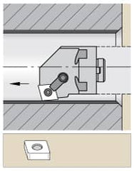 Kennametal - Right Hand Cut, 44.70mm Min Bore Diam, Size H24 Modular Boring Cutting Unit Head - Through Coolant, Compatible with CN.. - A1 Tooling