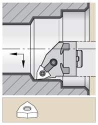 Kennametal - Right Hand Cut, 51.05mm Min Bore Diam, Size H28 Modular Boring Cutting Unit Head - Through Coolant, Compatible with WN.. - A1 Tooling