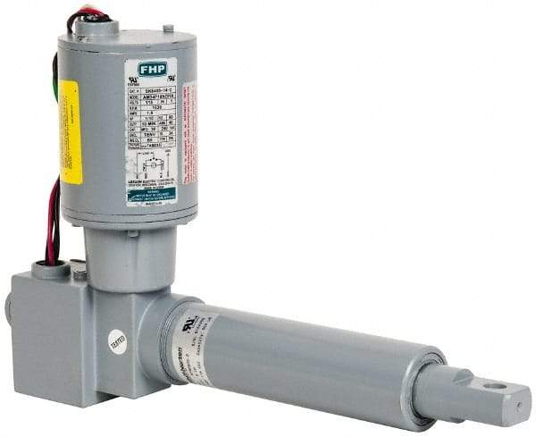 Duff-Norton - 6" Stroke Len, 25% Duty Cycle, 115 Volt, Linear Electromechanical Actuator with Limit Switch - AC Input, 0.58" per Second, 500 Lb Capacity - A1 Tooling