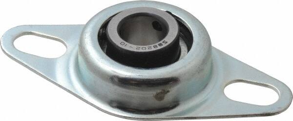 Value Collection - 5/8" ID, 1.126" OAL x 4" OAH 2-Bolt Flange - 1,060 Lb Static Cap, 2,110 Lb Dyn Cap, 3" Btw Mnt Hole Ctrs, Stamped Steel Rubber Mount - A1 Tooling