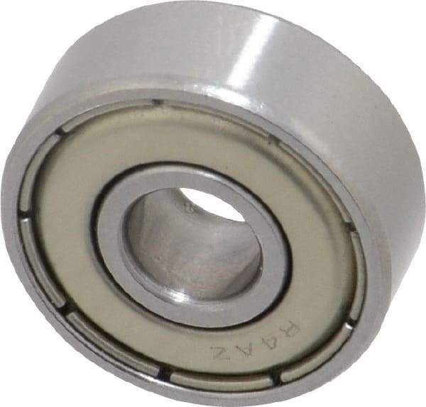 Tritan - 1/4" Bore Diam, 3/4" OD, Double Shield Deep Groove Radial Ball Bearing - 9/32" Wide, 1 Row, Round Bore, 200 Lb Static Capacity, 525 Lb Dynamic Capacity - A1 Tooling