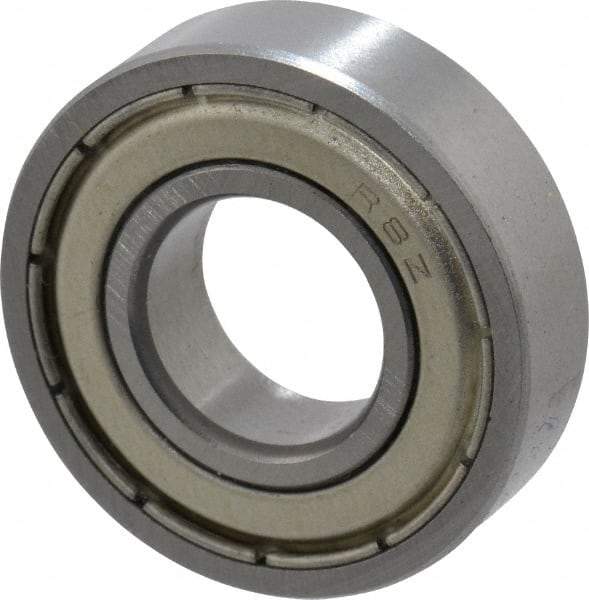 Tritan - 1/2" Bore Diam, 1-1/8" OD, Double Shield Deep Groove Radial Ball Bearing - 5/16" Wide, 1 Row, Round Bore, 535 Lb Static Capacity, 1,148 Lb Dynamic Capacity - A1 Tooling