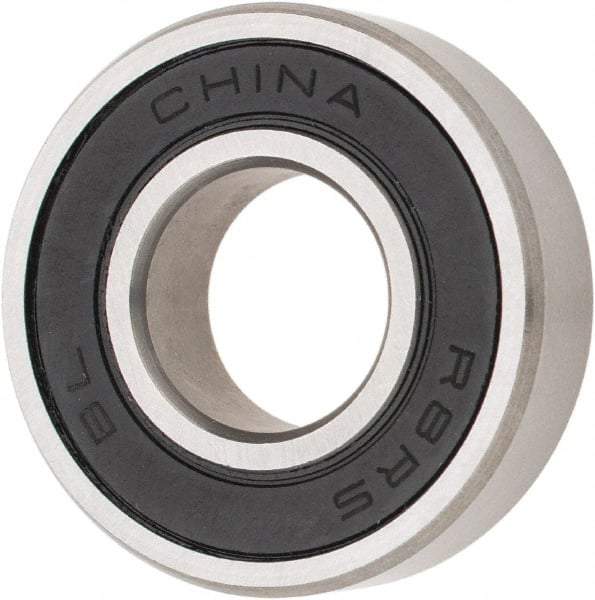 Tritan - 1/2" Bore Diam, 1-1/8" OD, Double Seal Deep Groove Radial Ball Bearing - 5/16" Wide, 1 Row, Round Bore, 535 Lb Static Capacity, 1,148 Lb Dynamic Capacity - A1 Tooling