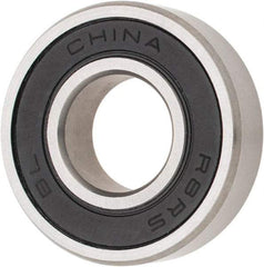 Tritan - 1/2" Bore Diam, 1-1/8" OD, Double Seal Deep Groove Radial Ball Bearing - 5/16" Wide, 1 Row, Round Bore, 535 Lb Static Capacity, 1,148 Lb Dynamic Capacity - A1 Tooling