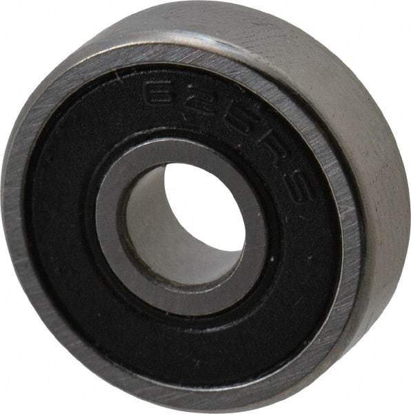 Tritan - 5mm Bore Diam, 16mm OD, Double Seal Deep Groove Radial Ball Bearing - 5mm Wide, 1 Row, Round Bore, 150 Lb Static Capacity, 390 Lb Dynamic Capacity - A1 Tooling