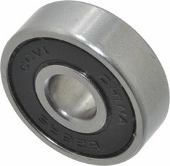 Tritan - 6mm Bore Diam, 19mm OD, Double Seal Deep Groove Radial Ball Bearing - 6mm Wide, 1 Row, Round Bore, 200 Lb Static Capacity, 530 Lb Dynamic Capacity - A1 Tooling