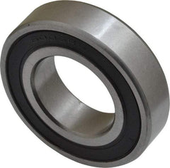 Tritan - 25mm Bore Diam, 47mm OD, Double Seal Deep Groove Radial Ball Bearing - 12mm Wide, 1 Row, Round Bore, 1,320 Lb Static Capacity, 2,260 Lb Dynamic Capacity - A1 Tooling