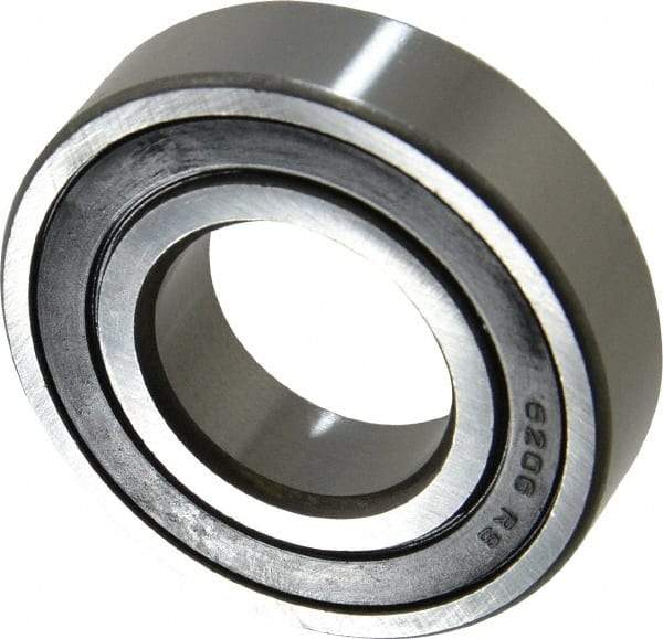 Tritan - 30mm Bore Diam, 62mm OD, Double Seal Deep Groove Radial Ball Bearing - 16mm Wide, 1 Row, Round Bore, 2,540 Lb Static Capacity, 4,390 Lb Dynamic Capacity - A1 Tooling