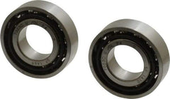 Nachi - 17mm Bore Diam, 35mm OD, Open Angular Contact Radial Ball Bearing - 10mm Wide, 1 Row, Round Bore, 8,300 Nm Static Capacity, 11,400 Nm Dynamic Capacity - A1 Tooling