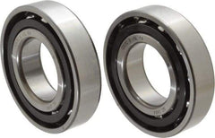 Nachi - 35mm Bore Diam, 72mm OD, Open Angular Contact Radial Ball Bearing - 17mm Wide, 1 Row, Round Bore, 40,000 Nm Static Capacity, 49,500 Nm Dynamic Capacity - A1 Tooling