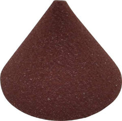 Superior Abrasives - 3/4" Diam 180 Grit 60° Included Angle Cone Center Lap - Aluminum Oxide, Very Fine Grade, Lock Nut Mount - A1 Tooling