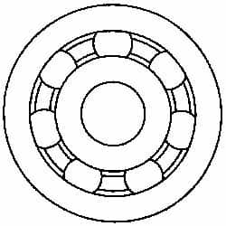 Made in USA - 20mm Bore Diam, 47mm OD, Open Plastic Race Radial Ball Bearing - 14mm Wide, 1 Row, Round Bore, 52 Lb Static Capacity, 78 Lb Dynamic Capacity - A1 Tooling