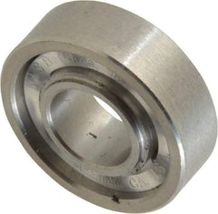 Made in USA - 3/8" Bore Diam, 7/8" OD, Open Precision Ground Radial Ball Bearing - 9/32" Wide, 1 Row, Round Bore, 99 Lb Static Capacity, 126 Lb Dynamic Capacity - A1 Tooling