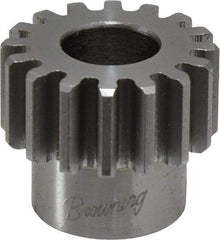 Browning - 16 Pitch, 1" Pitch Diam, 16 Tooth Spur Gear - 1/2" Bore Diam, 13/16" Hub Diam, Steel - A1 Tooling