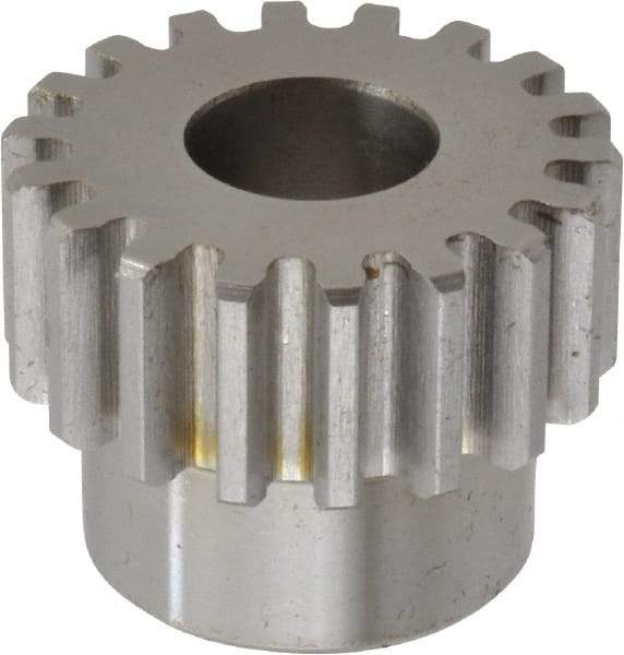 Browning - 16 Pitch, 1-1/8" Pitch Diam, 18 Tooth Spur Gear - 1/2" Bore Diam, 15/16" Hub Diam, Steel - A1 Tooling