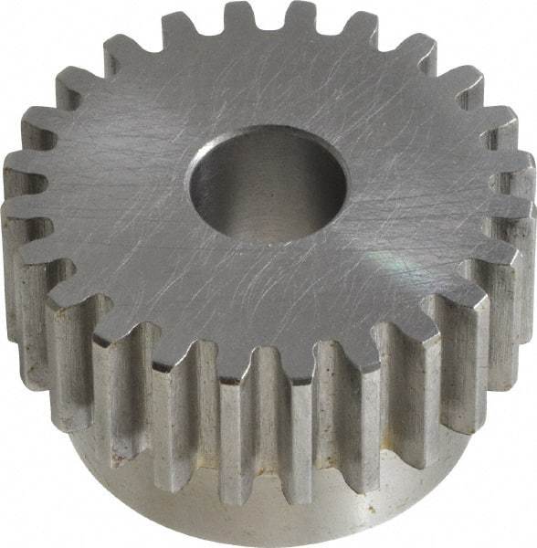 Browning - 12 Pitch, 2" Pitch Diam, 24 Tooth Spur Gear - 5/8" Bore Diam, 1-3/4" Hub Diam, Steel - A1 Tooling