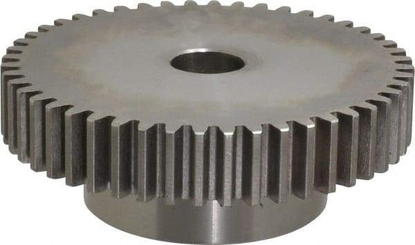 Browning - 12 Pitch, 4" Pitch Diam, 48 Tooth Spur Gear - 3/4" Bore Diam, 2-1/2" Hub Diam, Steel - A1 Tooling