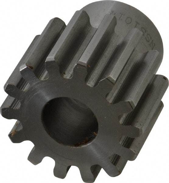 Browning - 10 Pitch, 1.4" Pitch Diam, 14 Tooth Spur Gear - 5/8" Bore Diam, 1-7/64" Hub Diam, Steel - A1 Tooling