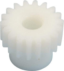 Poly Hi Solidur - 20 Pitch, 0.9" Pitch Diam, 1" OD, 18 Tooth Spur Gear - 3/8" Face Width, 5/16" Bore Diam, 43/64" Hub Diam, 20° Pressure Angle, Acetal - A1 Tooling