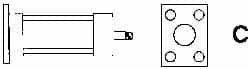 ARO/Ingersoll-Rand - Air Cylinder MF2 Cap Flange Mount Kit - For 2-1/2" Air Cylinders, Use with Provenair Series - A1 Tooling