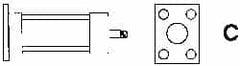 ARO/Ingersoll-Rand - Air Cylinder MF2 Cap Flange Mount Kit - For 2-1/2" Air Cylinders, Use with Provenair Series - A1 Tooling