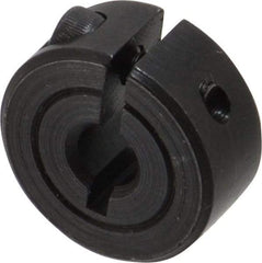 Climax Metal Products - 3/16" Bore, Steel, One Piece Clamp Collar - 11/16" Outside Diam, 5/16" Wide - A1 Tooling