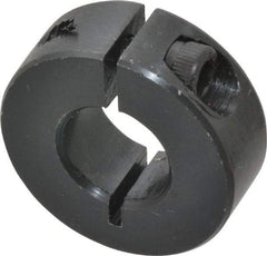 Climax Metal Products - 1/2" Bore, Steel, One Piece Clamp Collar - 1-1/8" Outside Diam, 13/32" Wide - A1 Tooling