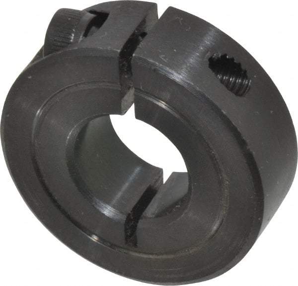 Climax Metal Products - 9/16" Bore, Steel, One Piece Clamp Collar - 1-5/16" Outside Diam, 7/16" Wide - A1 Tooling