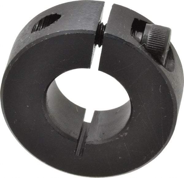 Climax Metal Products - 5/8" Bore, Steel, One Piece Clamp Collar - 1-5/16" Outside Diam, 7/16" Wide - A1 Tooling