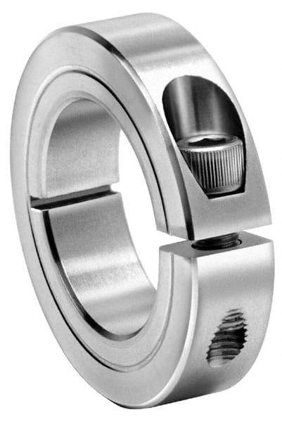 Climax Metal Products - 2-1/16" Bore, Steel, One Piece One Piece Split Shaft Collar - 3-1/4" Outside Diam, 3/4" Wide - A1 Tooling