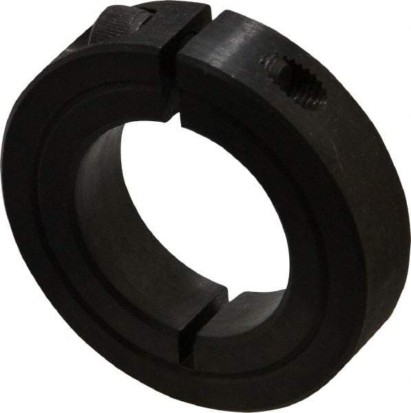 Climax Metal Products - 1-3/16" Bore, Steel, One Piece Clamp Collar - 2-1/16" Outside Diam, 1/2" Wide - A1 Tooling