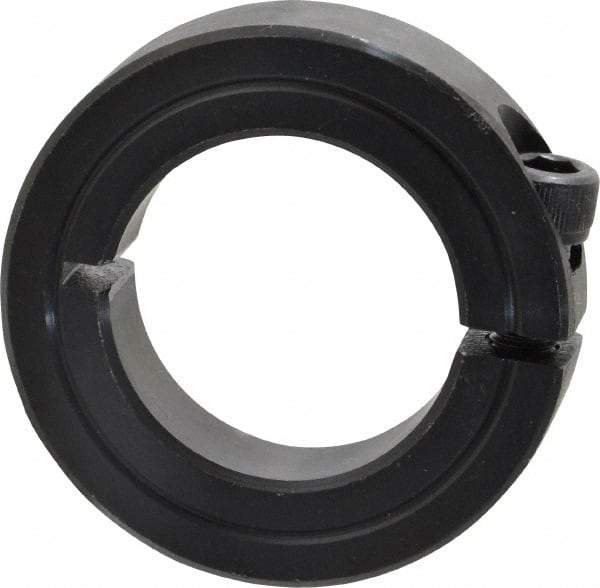 Climax Metal Products - 1-1/4" Bore, Steel, One Piece Clamp Collar - 2-1/16" Outside Diam, 1/2" Wide - A1 Tooling