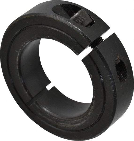 Climax Metal Products - 1-3/8" Bore, Steel, One Piece Clamp Collar - 2-1/4" Outside Diam, 9/16" Wide - A1 Tooling