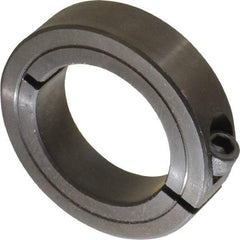 Climax Metal Products - 1-7/16" Bore, Steel, One Piece Clamp Collar - 2-1/4" Outside Diam, 9/16" Wide - A1 Tooling