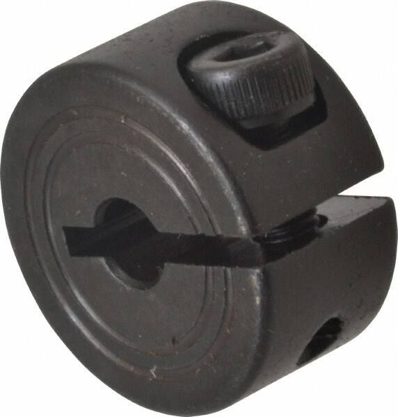 Climax Metal Products - 4mm Bore, Steel, One Piece Clamp Collar - 11/16" Outside Diam - A1 Tooling