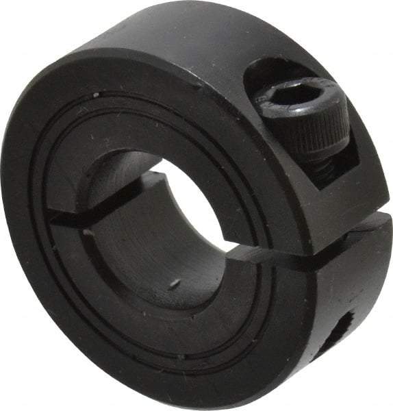 Climax Metal Products - 15mm Bore, Steel, One Piece Clamp Collar - 1-3/8" Outside Diam - A1 Tooling