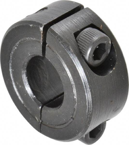 Climax Metal Products - 3/8" Bore, Steel, Two Piece Shaft Collar - 7/8" Outside Diam, 3/8" Wide - A1 Tooling