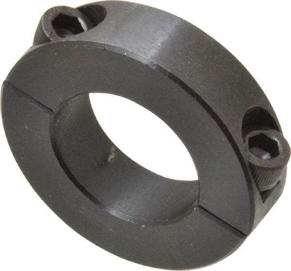 Climax Metal Products - 1-1/16" Bore, Steel, Two Piece Two Piece Split Shaft Collar - 1-7/8" Outside Diam, 1/2" Wide - A1 Tooling