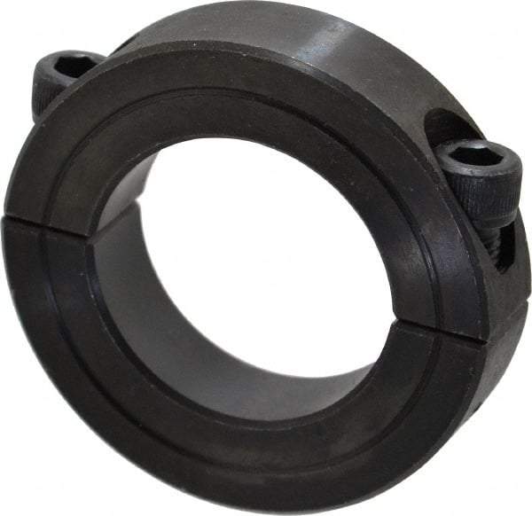 Climax Metal Products - 1-1/4" Bore, Steel, Two Piece Shaft Collar - 2-1/16" Outside Diam, 1/2" Wide - A1 Tooling