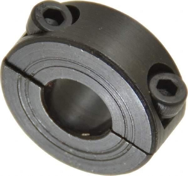 Climax Metal Products - 12mm Bore, Steel, Two Piece Shaft Collar - 1-1/8" Outside Diam - A1 Tooling