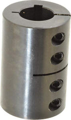 Climax Metal Products - 1" Inside x 2" Outside Diam, Rigid Coupling with Keyway - 3" Long x 1/4" Keyway Width - A1 Tooling