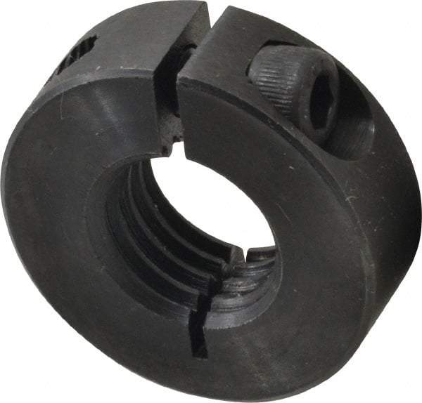 Climax Metal Products - 3/4-10 Thread, Steel, One Piece Threaded Shaft Collar - 1-1/2" Outside Diam, 1/2" Wide - A1 Tooling