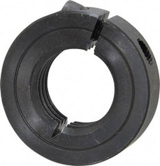 Climax Metal Products - 1-8 Thread, Steel, One Piece Threaded Shaft Collar - 1-3/4" Outside Diam, 1/2" Wide - A1 Tooling