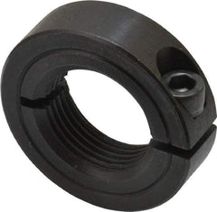 Climax Metal Products - 1-14 Thread, Steel, One Piece Threaded Shaft Collar - 1-3/4" Outside Diam, 1/2" Wide - A1 Tooling