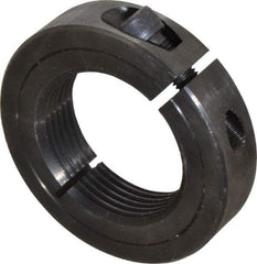 Climax Metal Products - 1-1/2-12 Thread, Steel, One Piece Threaded Shaft Collar - 2-3/8" Outside Diam, 9/16" Wide - A1 Tooling