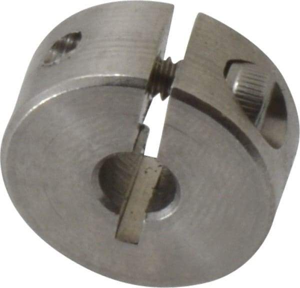 Climax Metal Products - 3/16" Bore, Stainless Steel, One Piece Clamp Collar - 11/16" Outside Diam, 5/16" Wide - A1 Tooling